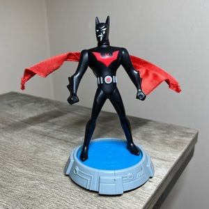 Vintage DC Comics Batman Beyond 5.5" Action Wing Rotating Base Red Cape Y2K